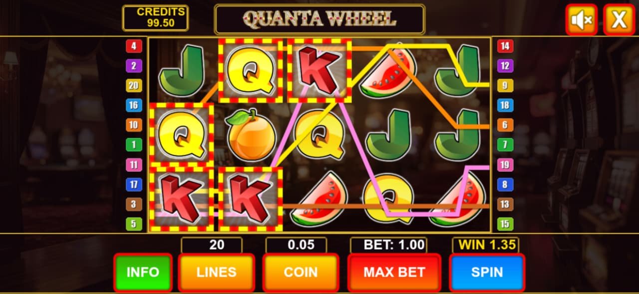 Quanta Wheel Winning Paylines